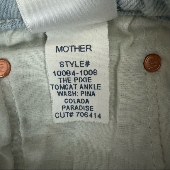 MOTHER The Pixie Tomcat Ankle Jeans in Pina Colada Size 26 - Picture 11 of 13